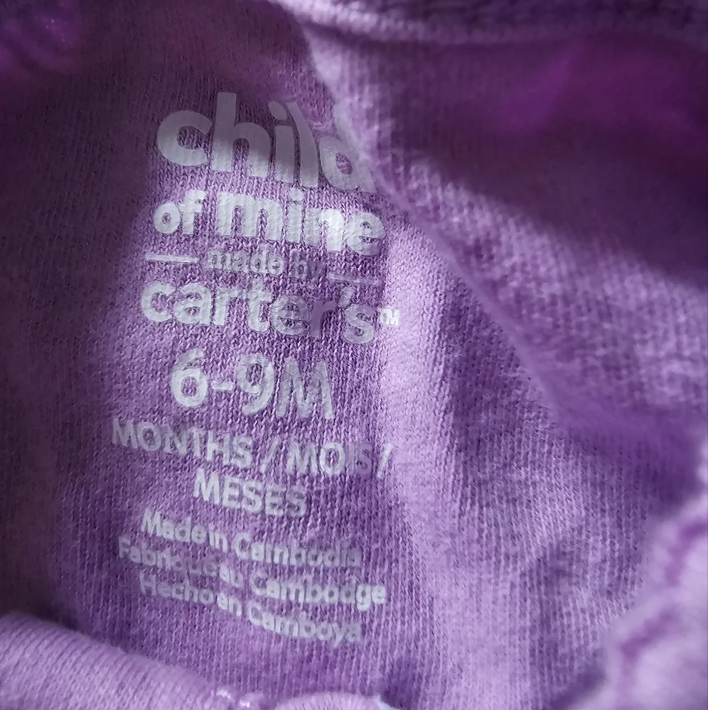 Girl's Size 6-9 Months Bundle of Qty 3 Bodysuits